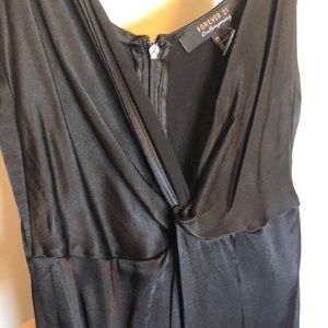 Silky knot-front midi dress